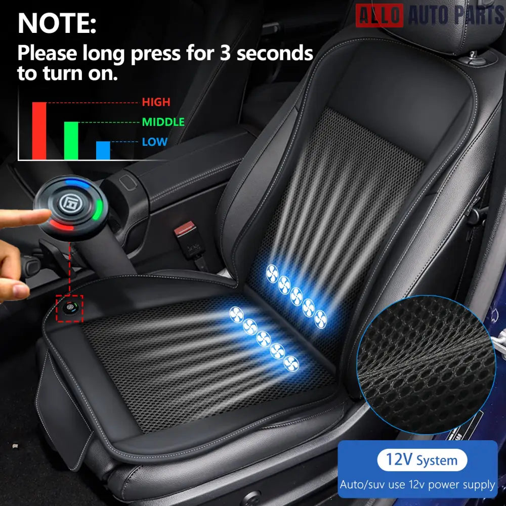 12V Cooling Car Seat Cushion with 10 Fans for Tesla Model 3 Y & Highland - Tesla Interior Accessories > Seat > Cushion