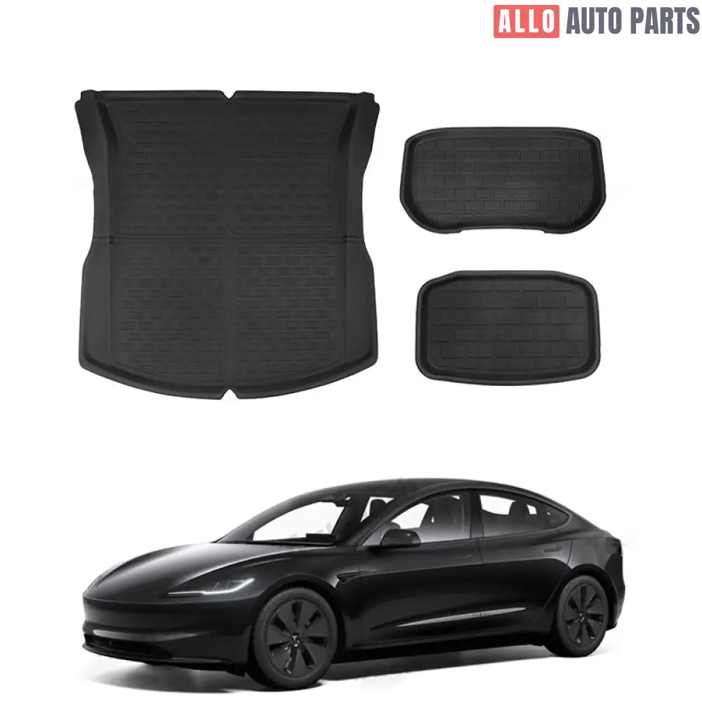 2024 Tesla Model 3 Highland All Weather Floor Mats - Custom Fit XPE Liners - Tesla Interior Accessories > Floor Mat