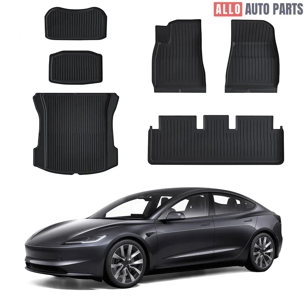 2024 Tesla Model 3 Highland All-Weather Floor Mats | Custom TPE Protection - Tesla Interior Accessories > Floor Mat
