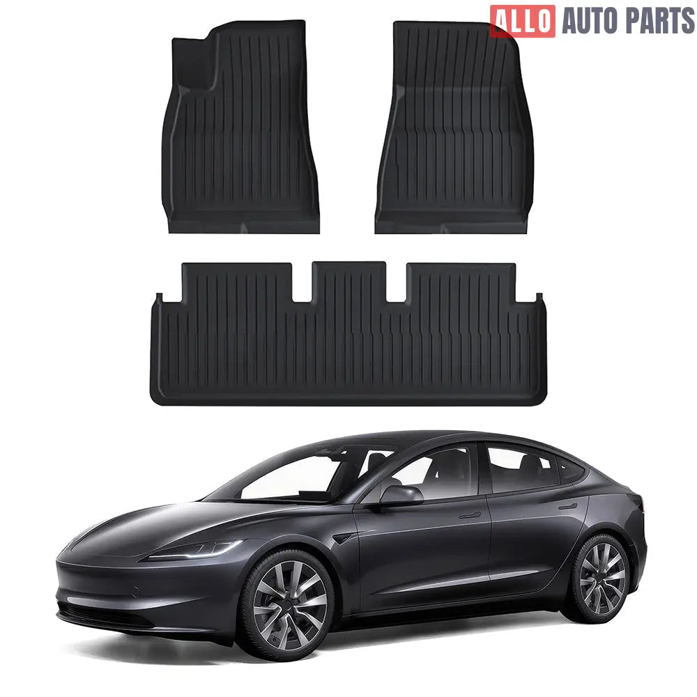 2024 Tesla Model 3 Highland All-Weather Floor Mats | Custom TPE Protection - Tesla Interior Accessories > Floor Mat
