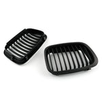 Front Fence Grill Grille ABS Black Mesh For BMW E46 4D (1998-2001) 3 Series Generic