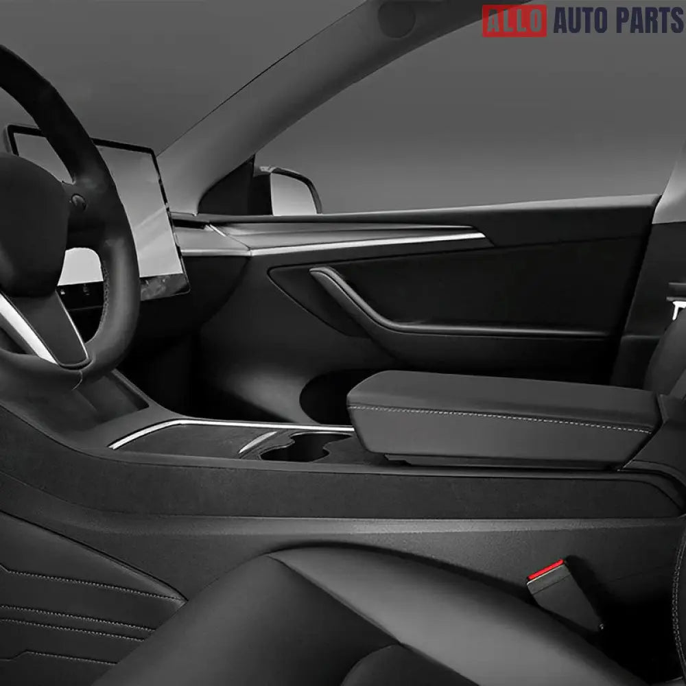 Alcantara Center Console Side Trim for Tesla Model 3 & Y (2017-2024) - 2 Pcs - Tesla Interior Accessories > Center