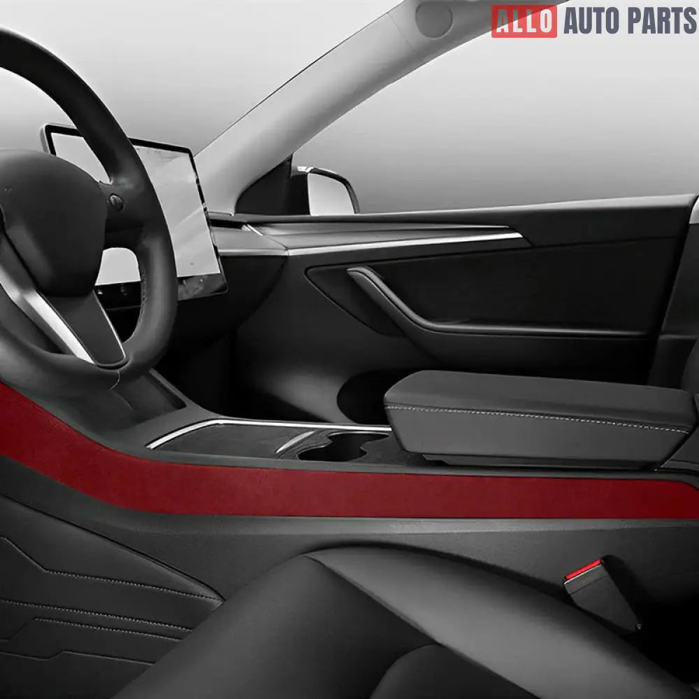 Alcantara Center Console Side Trim for Tesla Model 3 & Y (2017-2024) - 2 Pcs - Tesla Interior Accessories > Center