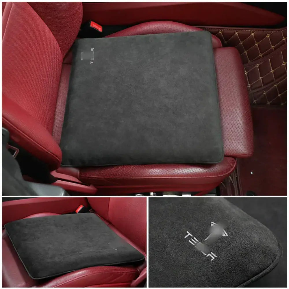Alcantara Seat Cushion for Tesla Model 3 Y X S Cybertruck - Premium Memory Foam - Tesla Interior Accessories > Seat >