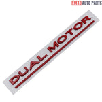 Dual Motor Badge Emblem Replacement for Tesla Model 3 Y S X - Rear Trunk Decal - Tesla Exterior Accessories > Exterior