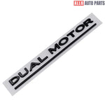 Dual Motor Badge Emblem Replacement for Tesla Model 3 Y S X - Rear Trunk Decal - Tesla Exterior Accessories > Exterior