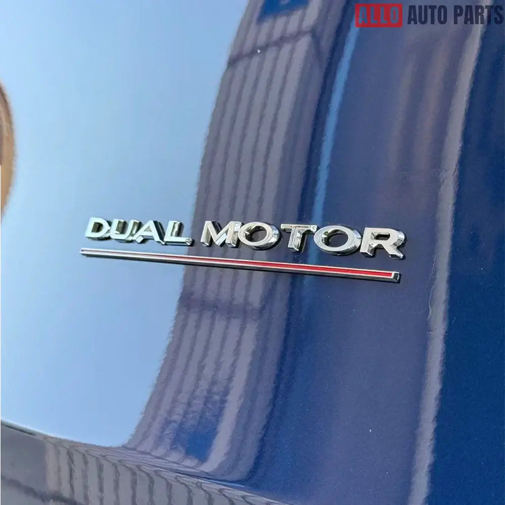 Dual Motor Badge Emblem Replacement for Tesla Model 3 Y S X - Rear Trunk Decal - Tesla Exterior Accessories > Exterior