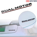 Dual Motor Badge Emblem Replacement for Tesla Model 3 Y S X - Rear Trunk Decal - Tesla Exterior Accessories > Exterior