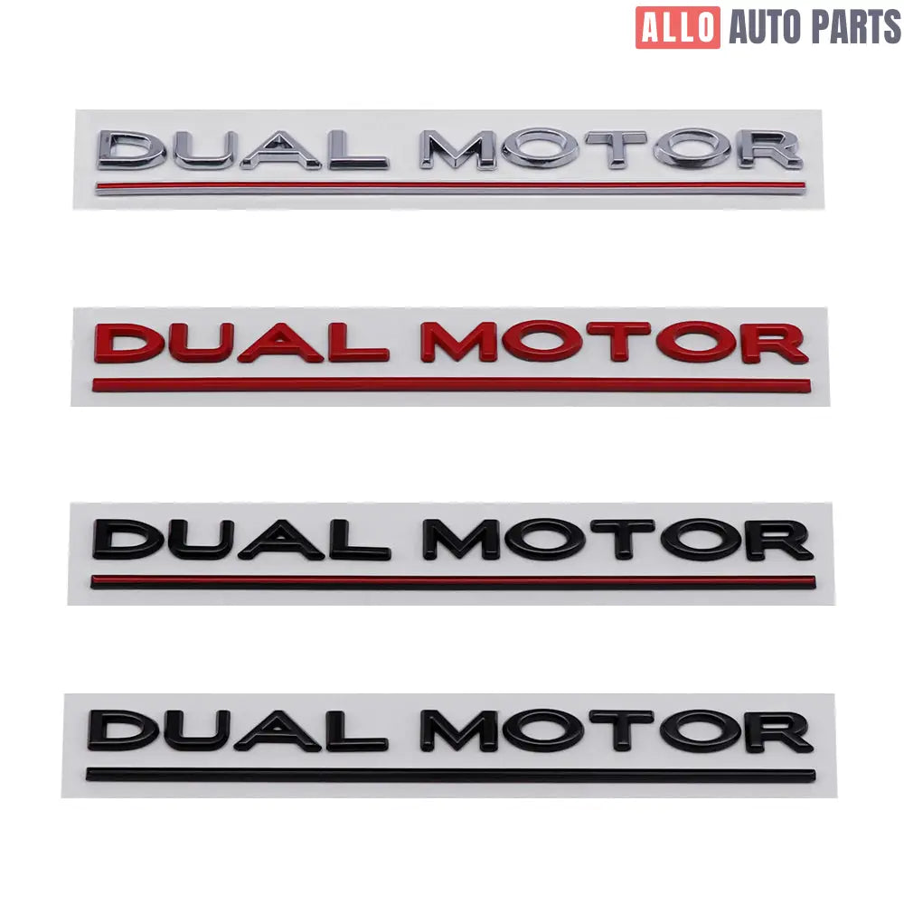 Dual Motor Badge Emblem Replacement for Tesla Model 3 Y S X - Rear Trunk Decal - Tesla Exterior Accessories > Exterior