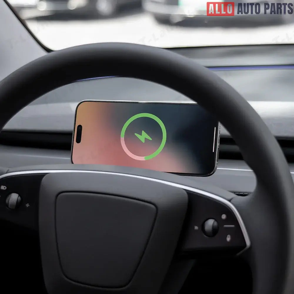 MagSafe Wireless Charger for Tesla Model 3 Highland 2025 Steering Wheel Mount - Tesla Interior Accessories > Dashboard