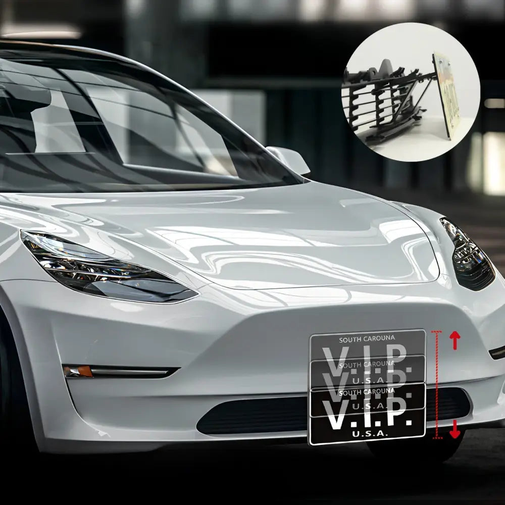 No Drill Front License Plate Mount for Tesla Model 3 & Y (2017-2024) - Tesla Exterior Accessories > Exterior Wrap >