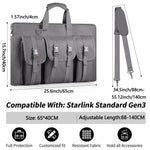 Starlink Gen 3 Carrying Case - Waterproof Travel Bag for Dish & Accessories - Tesla Exterior Accessories > Starlink