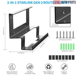 Starlink Gen 3 Router & Power Supply Wall Mount Kit - Heavy Duty Metal Bracket - Tesla Interior Accessories > Starlink
