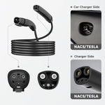 Tesla EV Charger Extension Cord - 16.4ft 48A NACS Cable for Model 3/Y/S/X - Tesla Exterior Accessories > Charger