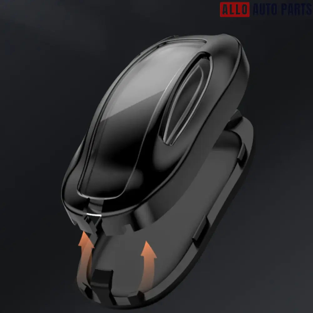 Tesla Key Fob Cover for Model 3/Y/S/X - Premium Alloy & Leather Case - Tesla Exterior Accessories > Remote Key Cover
