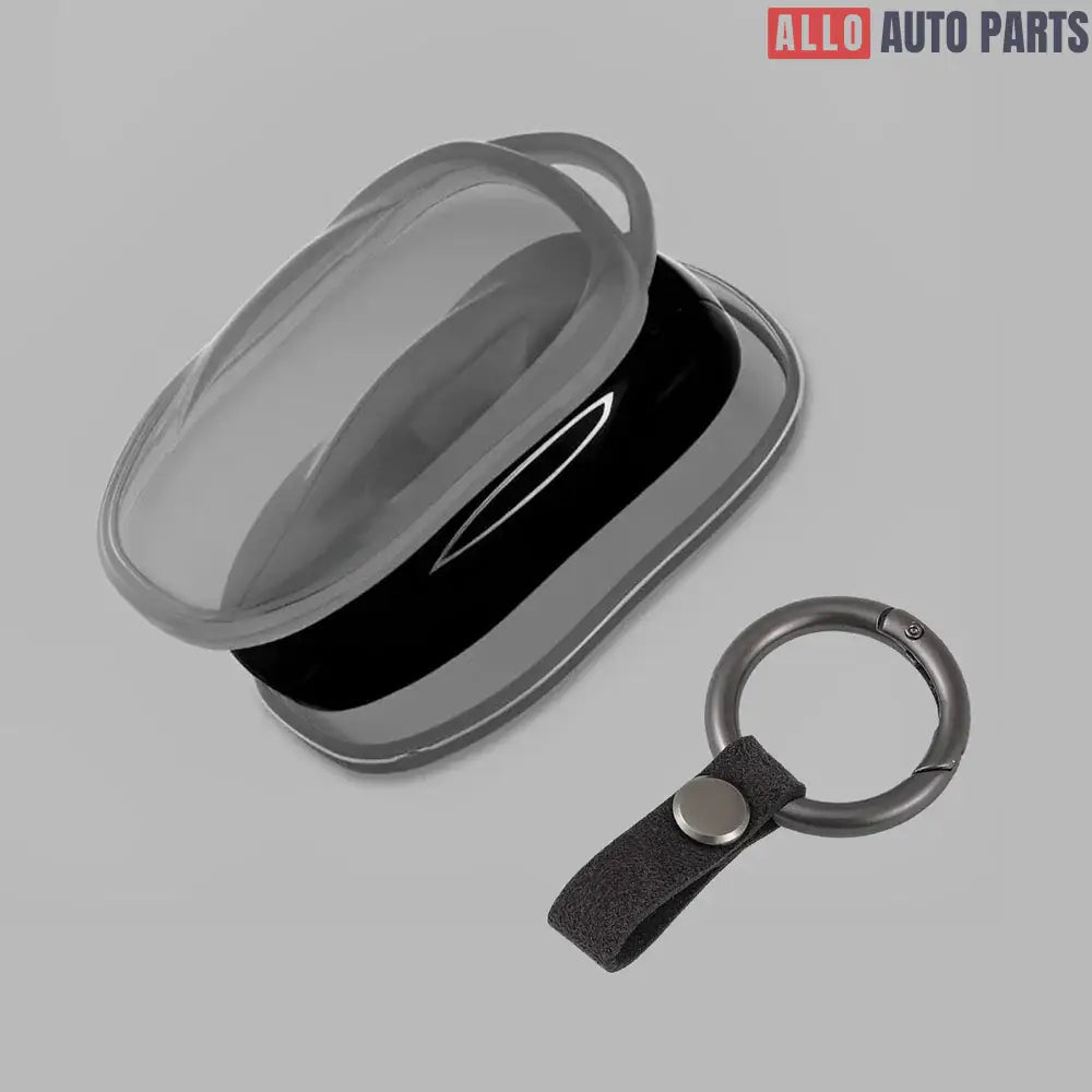 Tesla Key Fob Cover for Model 3/Y/S/X - Premium Alloy & Leather Case - Tesla Exterior Accessories > Remote Key Cover