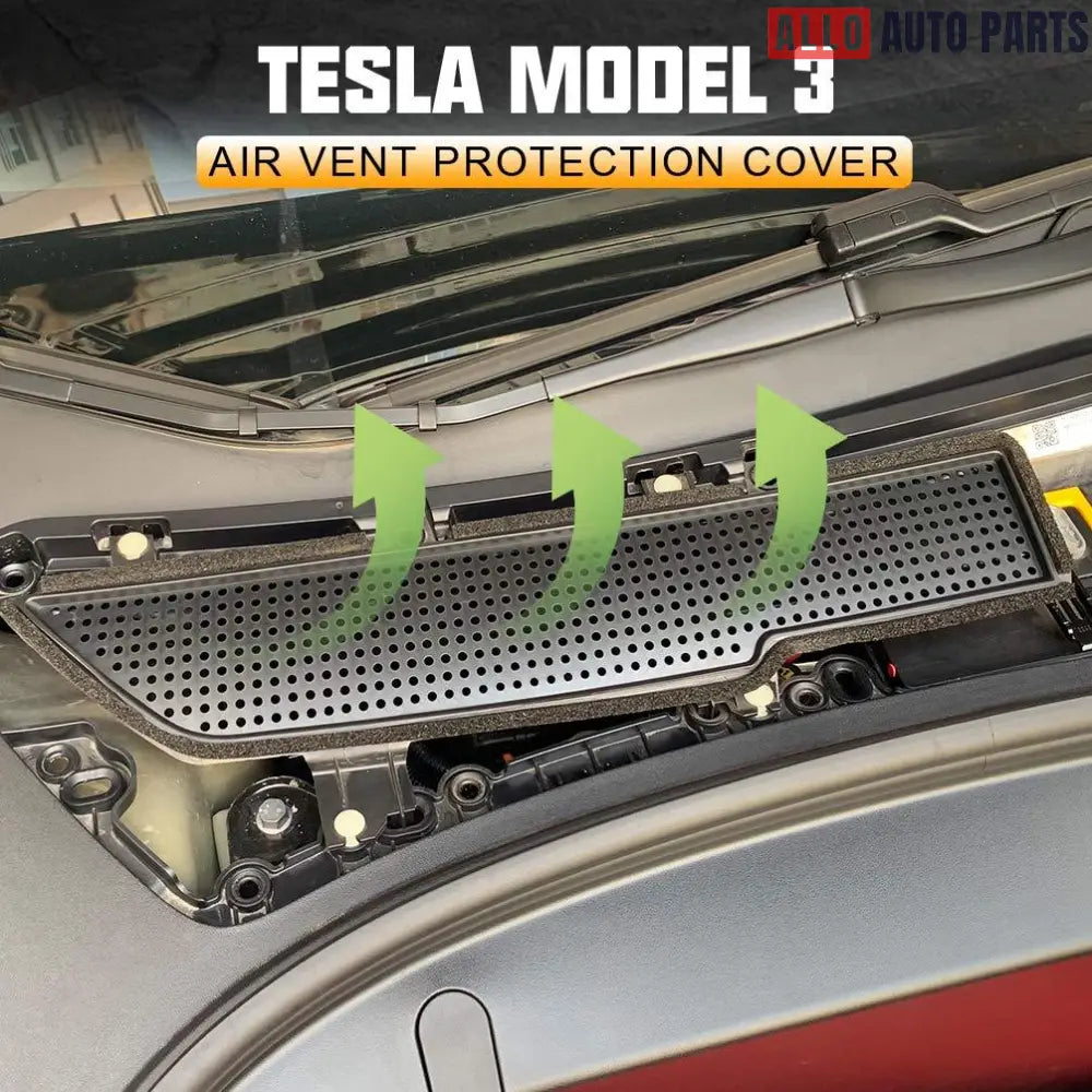 Tesla Model 3 Air Intake Vent Cover (2021-2023) - AC Protection Grille - Tesla Interior Accessories > Frunk Trunk > Air