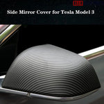 Tesla Model 3 Carbon Fiber Mirror Covers (2017-2024 & Highland) - 1 Pair - Tesla Exterior Accessories > Exterior Wrap >