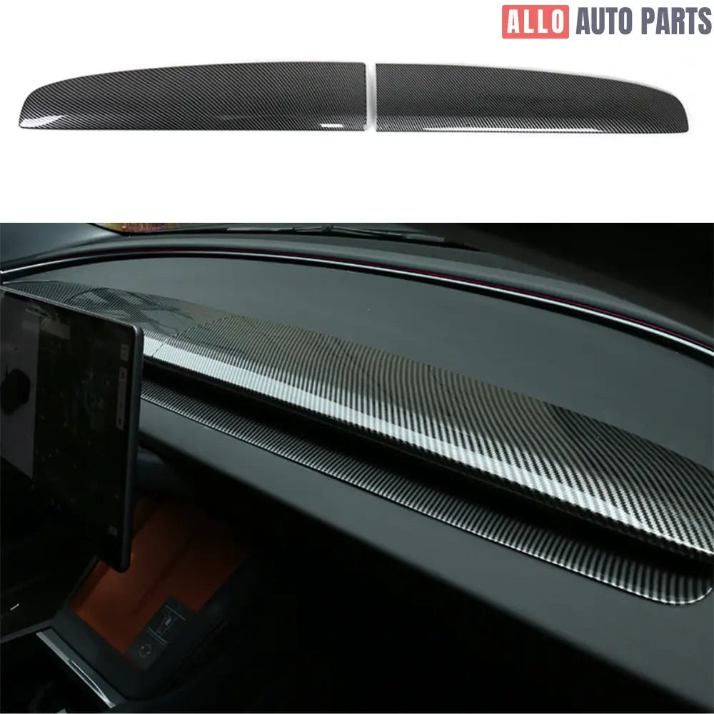 Tesla Model 3 Highland 2024 Carbon Fiber Dashboard & Air Outlet Cover - Tesla Interior Accessories > Dashboard > Center