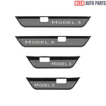 Tesla Model 3 Highland 2024+ Stainless Steel Door Sill Protector - Anti-Scratch - Tesla Interior Accessories > Doors >
