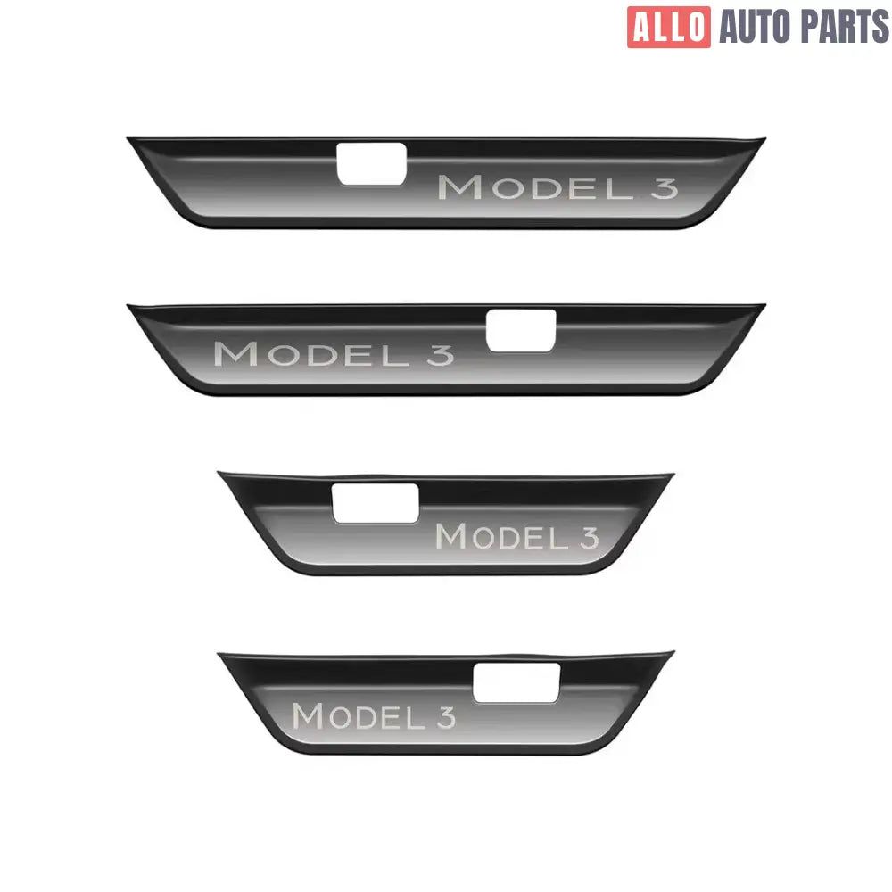 Tesla Model 3 Highland 2024+ Stainless Steel Door Sill Protector - Anti-Scratch - Tesla Interior Accessories > Doors >