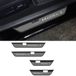 Tesla Model 3 Highland 2024+ Stainless Steel Door Sill Protector - Anti-Scratch - Tesla Interior Accessories > Doors >