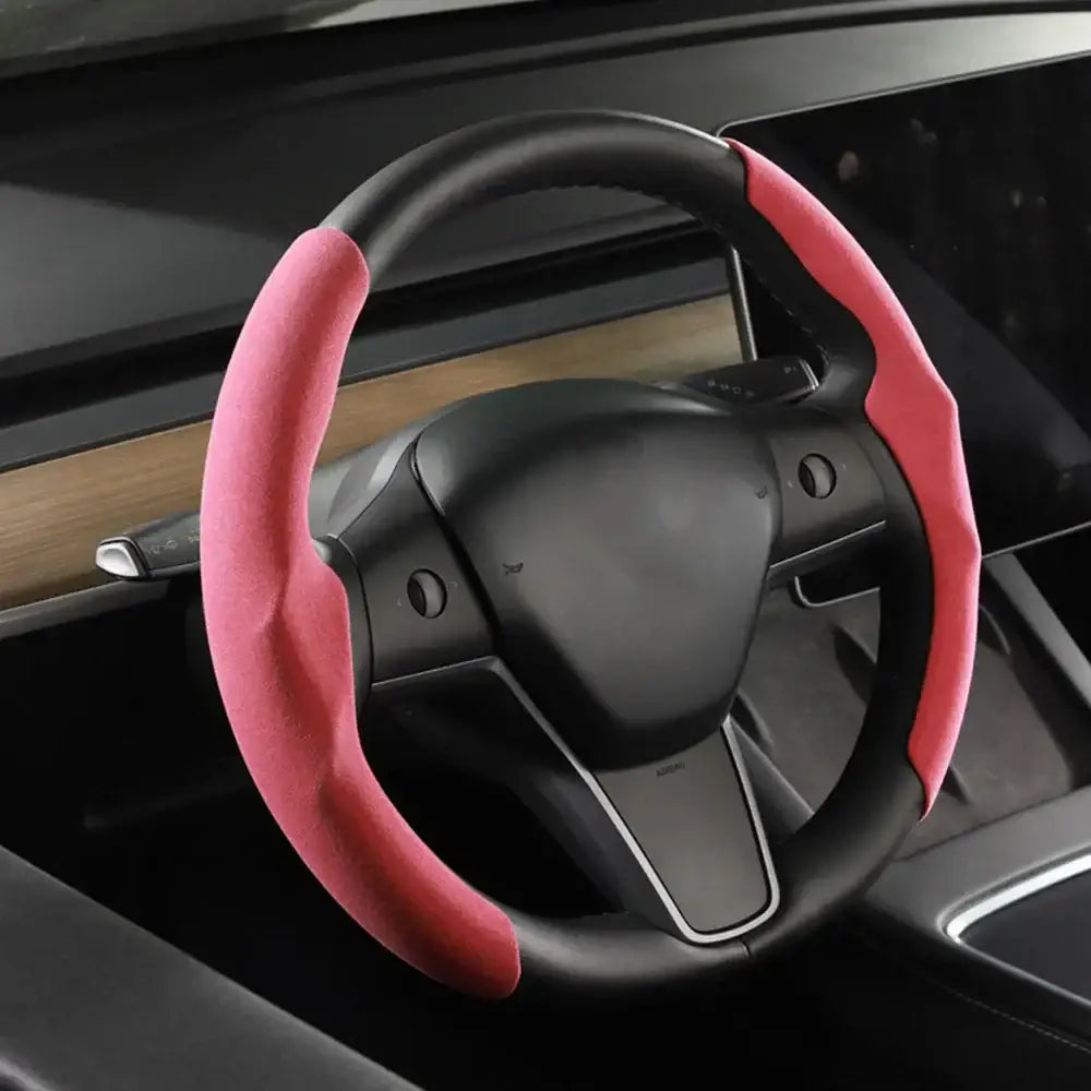 Tesla Model 3/Y Alcantara Steering Wheel Cover - Premium Interior Accessory - Tesla Interior Accessories > Steering