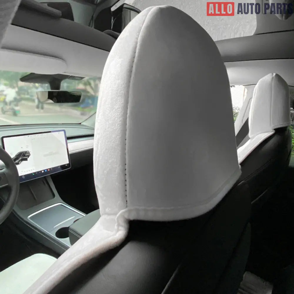 Tesla Model 3 & Y Breathable Flannel Front Seat Cover - All-Season Protection - Tesla Interior Accessories > Seat >
