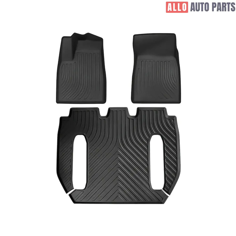 Tesla Model X 2021-2024 All Weather Floor Mats & Cargo Liners - Custom TPE Set - Tesla Interior Accessories > Floor Mat