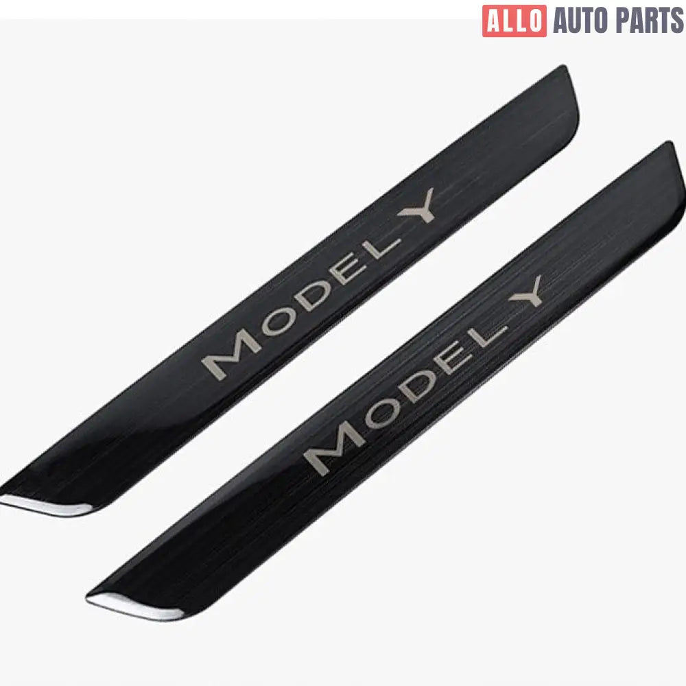 Tesla Model Y Carbon Fiber Door Sill Protectors 2020-2024 - Scuff Guard - Tesla Interior Accessories > Doors > Door