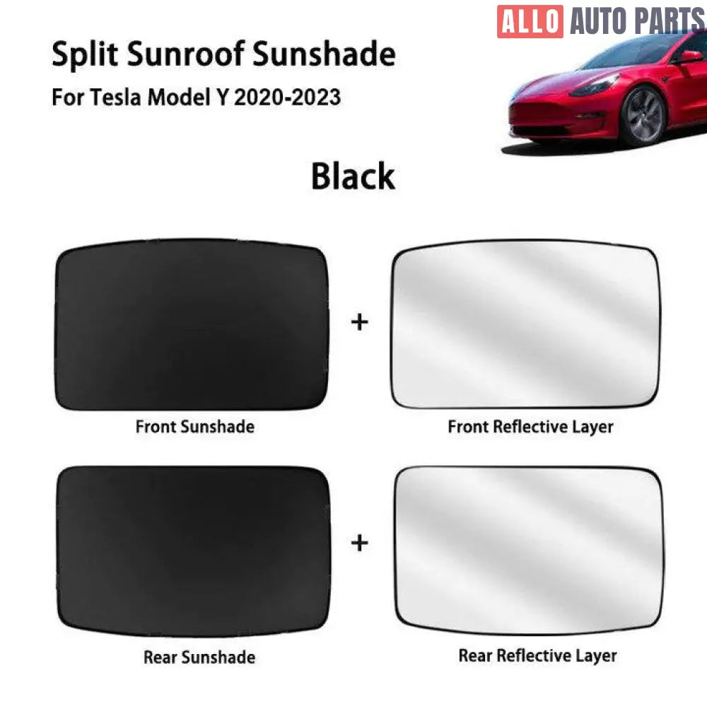 Tesla Model Y Glass Roof Sunshade 2020-2024 | UV Heat Shield & No-Sag Design - Tesla Interior Accessories > Sunroof >