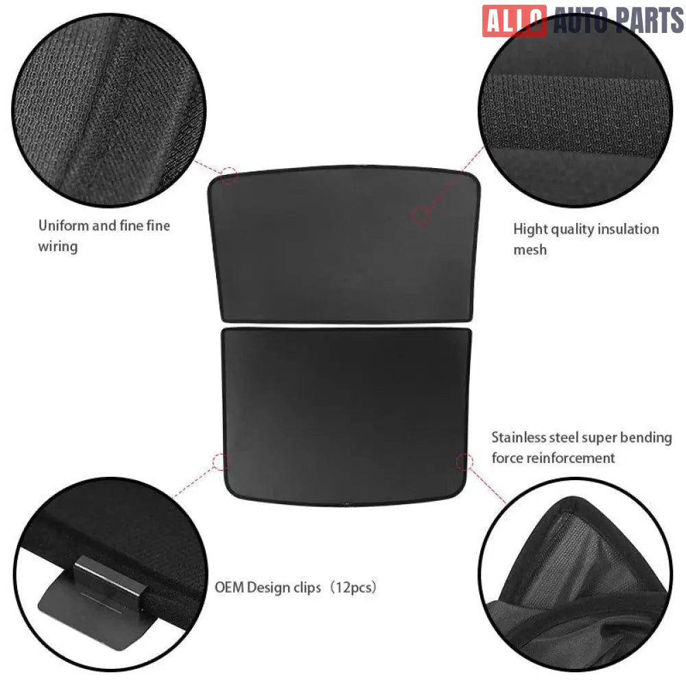 Tesla Model Y Glass Roof Sunshade 2020-2024 | UV Heat Shield & No-Sag Design - Tesla Interior Accessories > Sunroof >