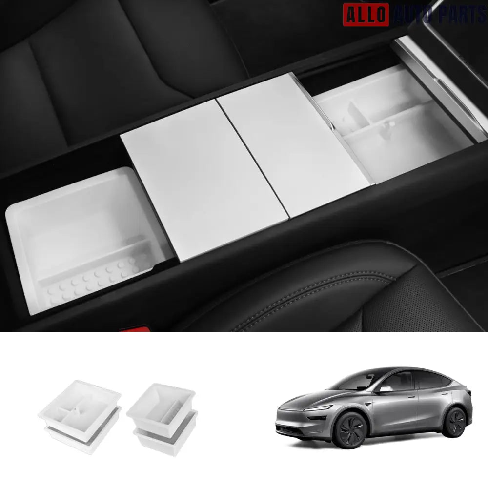 Tesla Model Y Juniper 2025 Center Console & Armrest Organizer Set - 2pc - Tesla Interior Accessories > Center Console >