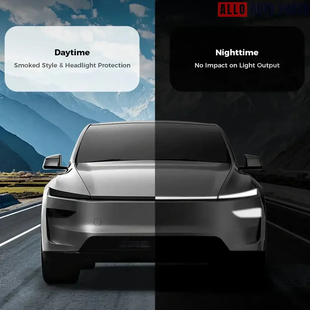Tesla Model Y Juniper 2025+ Smoked TPU Headlight & Taillight Tint Film - Tesla Exterior Accessories > Exterior Wrap >