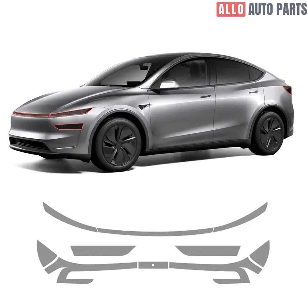 Tesla Model Y Juniper 2025+ Smoked TPU Headlight & Taillight Tint Film - Tesla Exterior Accessories > Exterior Wrap >
