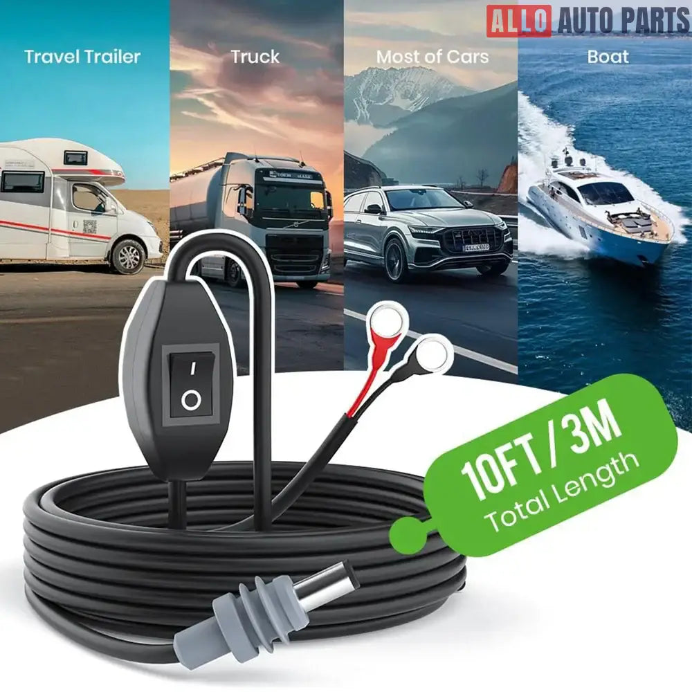 10ft DC Power Cable for Starlink Mini - O-Ring Battery Connector with Switch - Tesla Exterior Accessories > Starlink