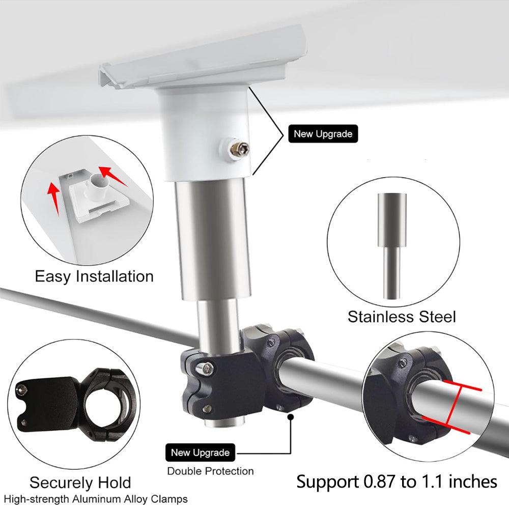 alloautoparts-round-tube-roof-rack-mount-kit-for-starlink-gen-3-fits-all-cars