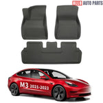 2021-2023 Tesla Model 3 Floor Mats & Cargo Liners | All-Weather XPE Set - Tesla Interior Accessories > Floor Mat