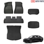 2024 Tesla Model 3 Highland All Weather Floor Mats - Custom Fit XPE Liners - Tesla Interior Accessories > Floor Mat