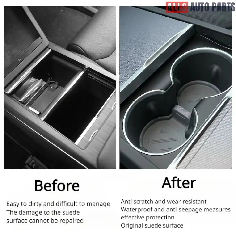 2024+ Tesla Model 3 Highland Cup Holder Insert | Silicone Console Organizer - Tesla Interior Accessories > Center