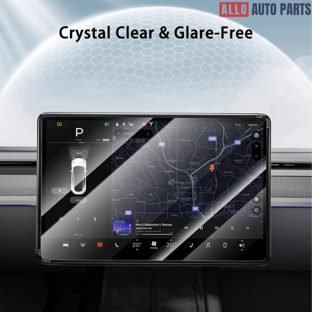 2026 Tesla Model Y Standard Screen Protector - Tempered Glass & Frame Cover - 2024 FLASH SALE