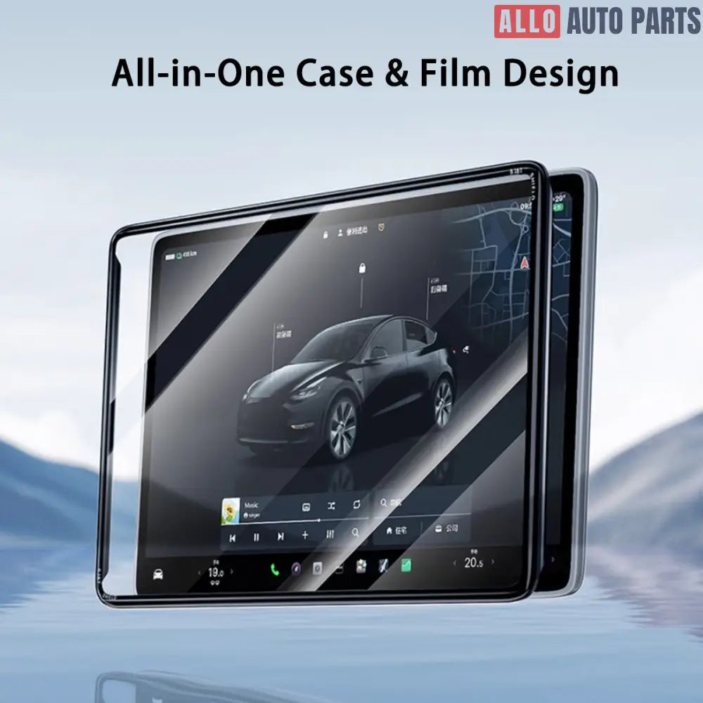2026 Tesla Model Y Standard Screen Protector - Tempered Glass & Frame Cover - 2024 FLASH SALE