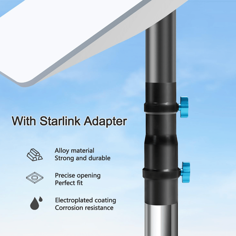 alloautoparts-7ft-ground-pole-rv-mount-kit-with-adapter-for-starlink-gen-2-dish