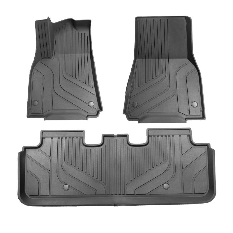 Floor Mats for 2023 Model Y – Full Set Black TPE Custom Fit