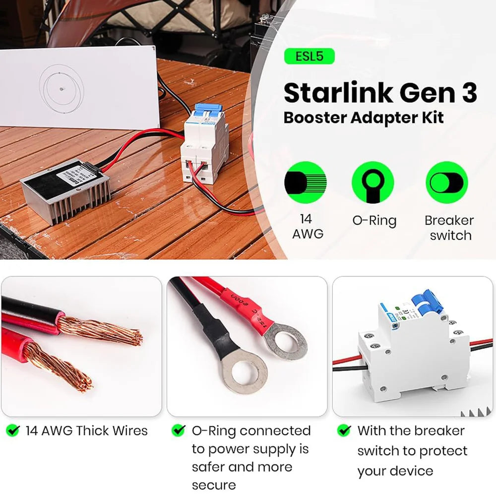alloautoparts-12v-24v-to-57v-power-adapter-with-switch-for-starlink-gen-3-ring-terminal