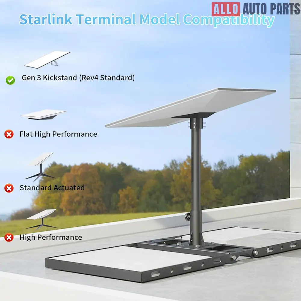 Adjustable Roof Ridge Mount for Starlink Gen 3 | No-Drill V3 Satellite Dish Kit - Tesla Exterior Accessories > Starlink