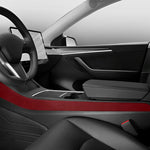 Alcantara Center Console Side Trim for Tesla Model 3 & Y (2017-2024) - 2 Pcs - Tesla Interior Accessories > Center
