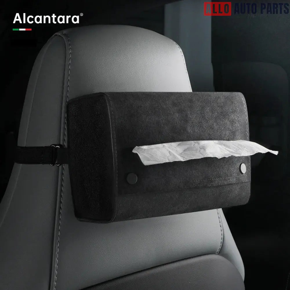 Alcantara Tissue Box for Tesla Model 3/Y/X/S - Premium Luxury Interior Accessory - Tesla Interior Accessories > Seat >