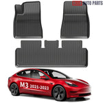 All Weather TPE Floor Mats & Cargo Liners for 2021-2023 Tesla Model 3 - Tesla Interior Accessories > Frunk Trunk > Mat