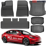 All Weather TPE Floor Mats & Cargo Liners for 2021-2023 Tesla Model 3 - Tesla Interior Accessories > Frunk Trunk > Mat